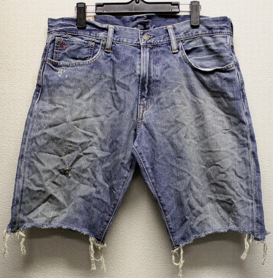 RRL デニムショーツ　カットオフ ラルフローレン / Ralph Lauren ダメージ加工 カットオフ デニム