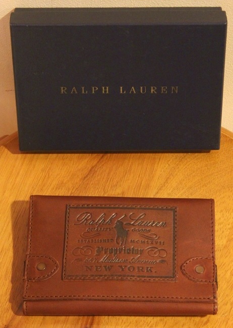 ラルフローレン / Ralph Lauren バンド付 三つ折り レザー ウォレット