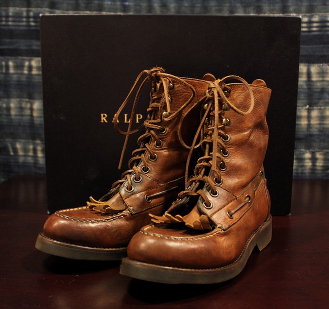 美品　Ralph Lauren ラルフローレン　レザーブーツ ラルフローレン / Ralph Lauren 「Wallace Vachetta boot」 バ
