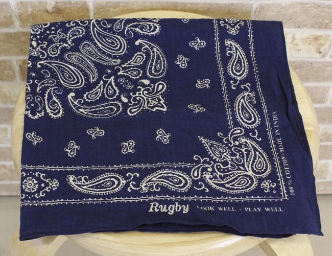 RRL ペイズリー柄 バンダナ ネイビー/アイボリー 未使用 RUGBY / ラルフローレン ラグビー ペイズリー柄 バンダナ
