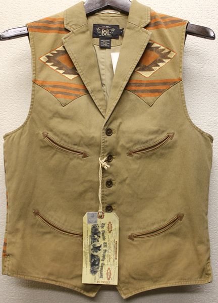 RRL ハンドペイントネイティブ柄ベスト RRL ハンドペイントネイティブ柄ベスト