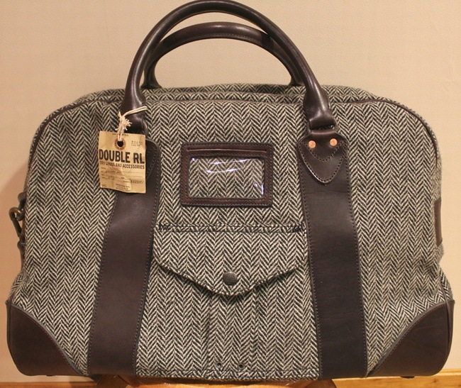 RRL / ダブルアールエル ハリスツイード × レザー ダッフル バッグ