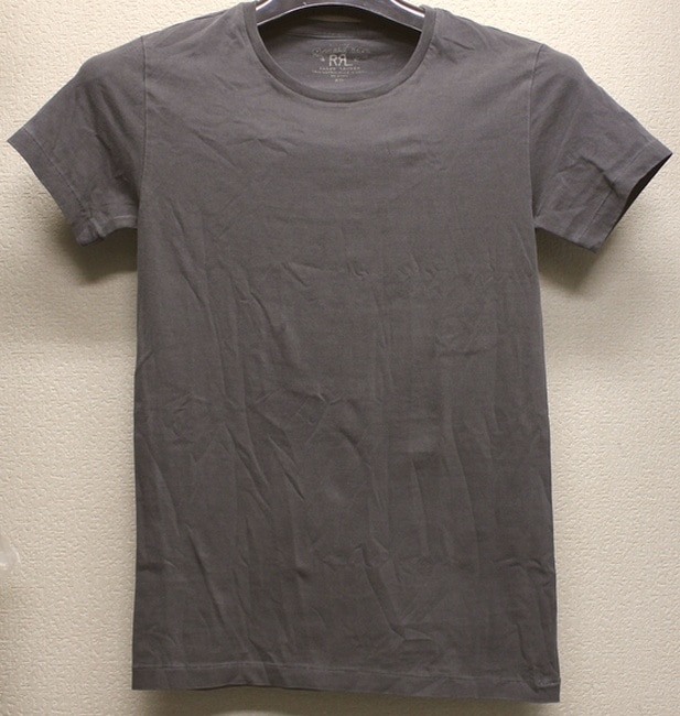 RRL(ダブルアールエル) ヴィンテージ加工　クルーネック Ｔシャツ チャコール 無地 M--GARYU- ラルフローレン・RRL通販サイト