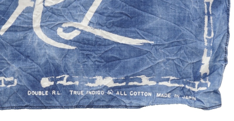 (���֥륢���륨��) RRL ������ �������� �ե饬���� �ϥ磻���� �Х���� Indigo-Dyed Cotton Bandanna Made In Japan