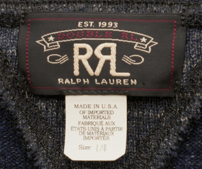 (���֥륢���륨��) RRL ����ꥫ�� ���åȥ� ������ ���롼�ͥå� �������� ����ǥ��� �֥롼 ��� Cotton-Wool Crewneck Sweater Indigo