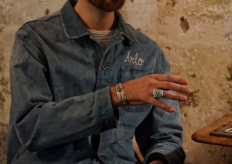 LHN Jewelry(���륨�������� ���奨�꡼) �ϥ�ɥᥤ�� �ʥХ� ��������󥰥���С��� �Х󥰥� �� Navajo Cuff Silver