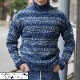 (֥륢륨) RRL ǥ åͥå  ˥å   Indigo Fair Isle Mock Neck Sweater