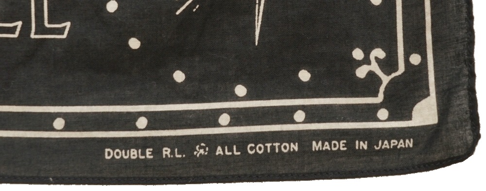 (���֥륢���륨��) RRL �������ؼ� �֥�å�����ǥ��� �Х���� ������ Indigo Cotton Bandanna Faded Black