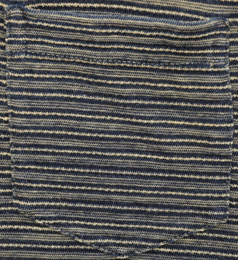 (���֥륢���륨��) RRL ����ǥ��� ���ȥ饤�ץ� ���åȥ� �ݥ��å� T����� �������� �ͥ��ӡ� ��� Striped Cotton Indigo Tshirt