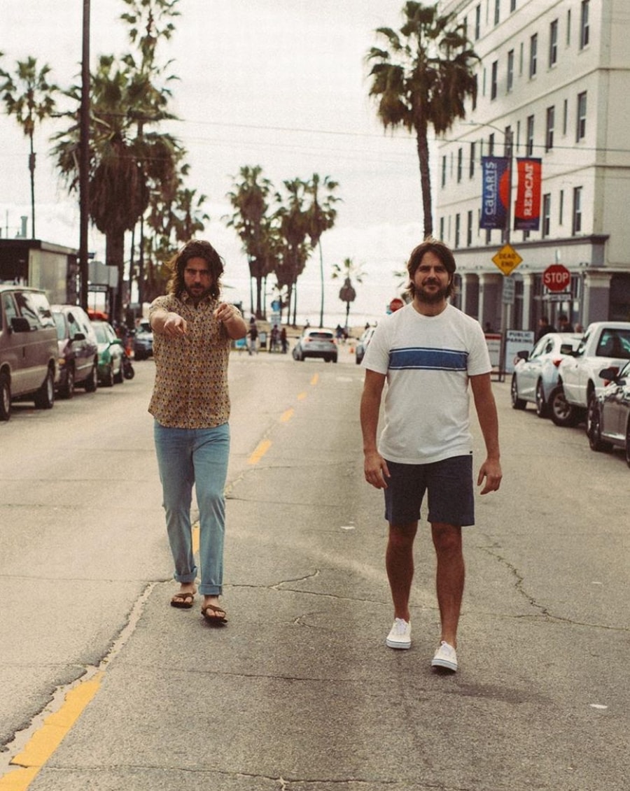 FAHERTY BRAND (�ե���ƥ� �֥���) �ϥ�ɥڥ���� �ݥ��å� T����� ������ �ץ��� �ۥ磻�� ��� Surf Stripe Pocket Tee
