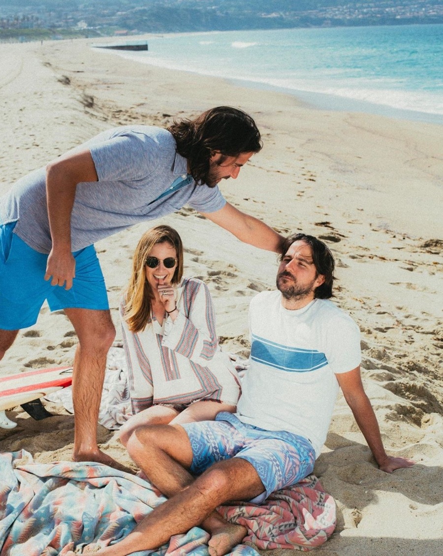 FAHERTY BRAND (�ե���ƥ� �֥���) �ϥ�ɥڥ���� �ݥ��å� T����� ������ �ץ��� �ۥ磻�� ��� Surf Stripe Pocket Tee