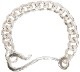 LHN Jewelry(���륨�������� ���奨�꡼) ����ꥫ�� �ϥ�ɥᥤ�� �顼�� �եå� �������� �֥쥹��å� ����С��� Large Hook Chain Bracelet Silver
