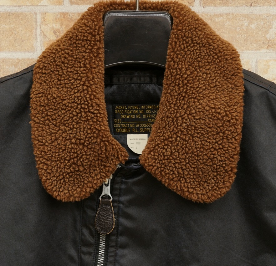 (���֥륢���륨��) RRL �ĥ��� �ե饤�� ���㥱�å� �֥�å� ��� Twill Flight Jacket