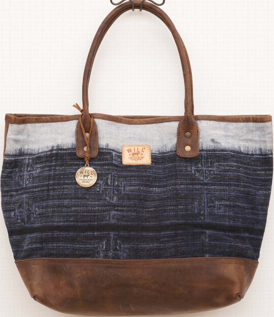 (Will Leather Goods) ������ �쥶�����å� ����ǥ��� �Хƥ��å� �ȡ��� �Хå� No.5 The Indigo Batik Tote