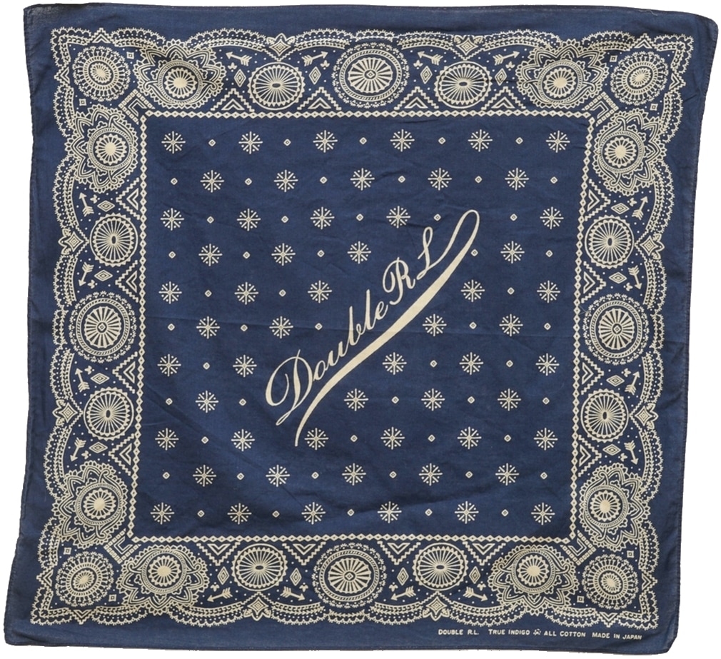 ダブルアールエル　インディゴ　バンダナ 新品 RRL Double RL ダブルアールエル インディゴ バンダナ