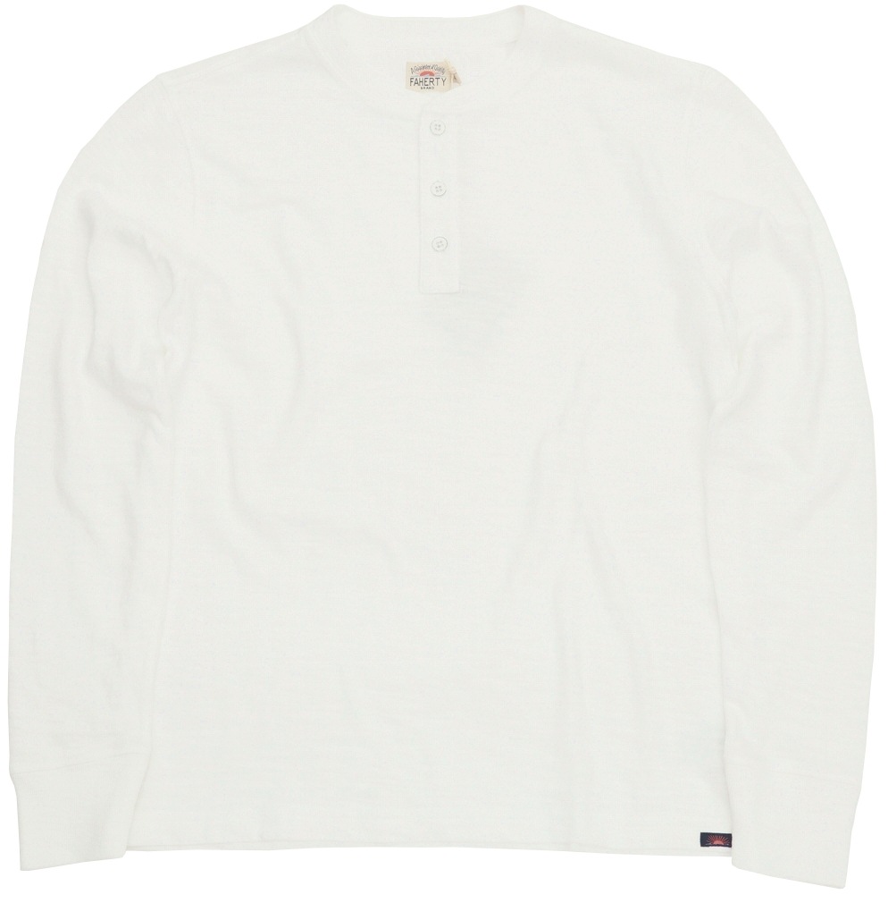 FAHERTY BRAND (եƥ ֥) ꥫåȥ إ꡼ ۥ磻  Slub Cotton Henley White