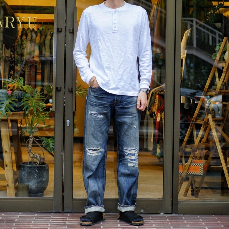 FAHERTY BRAND (եƥ ֥) ꥫåȥ إ꡼ ۥ磻  Slub Cotton Henley White