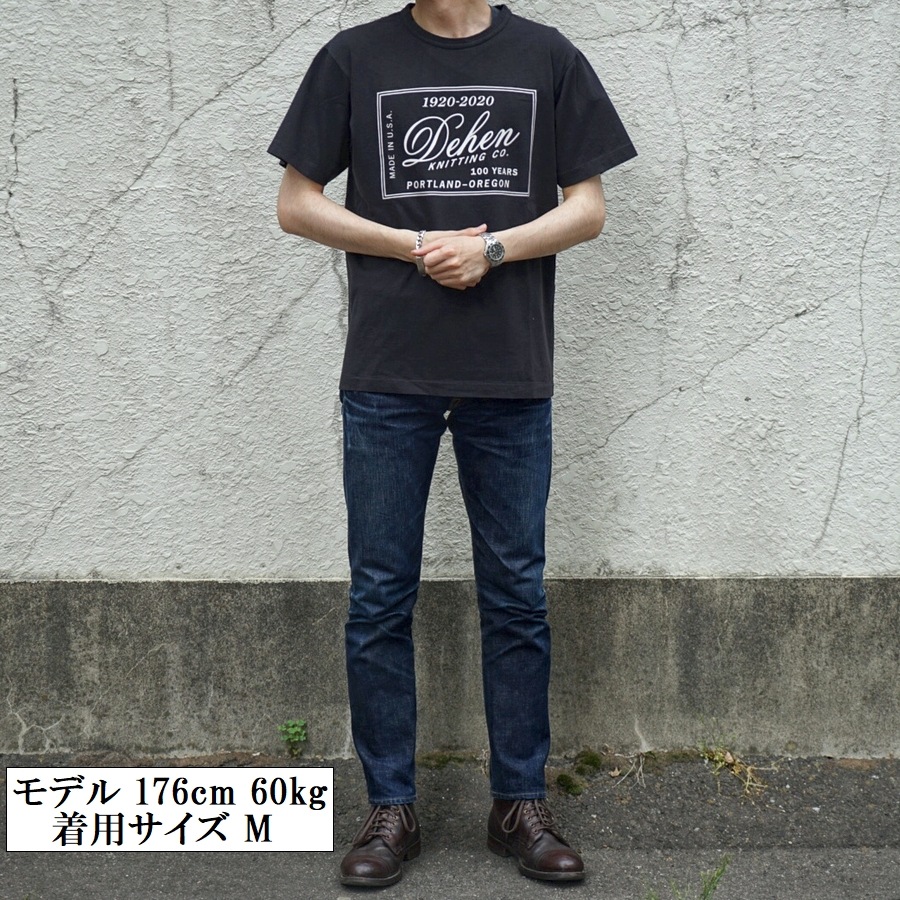Dehen 1920(ǡإ) ϶100ǯ ǥ ꡼ץ T ֥å ꥫ  100 Year Anniversary Single Label Tee Black