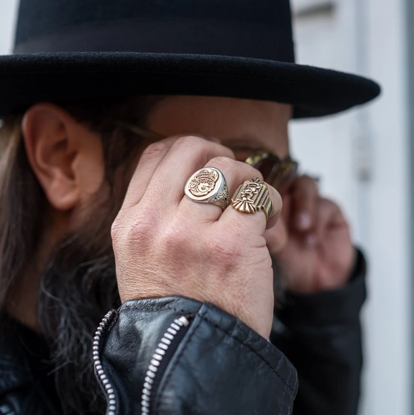 LHN Jewelry(���륨�������̥��奨�꡼) �ϥ�ɥᥤ�� Born To Loose ��������� ����С� ������ ��� ��� ��ǥ����� ��˥��å��� Silver Ring