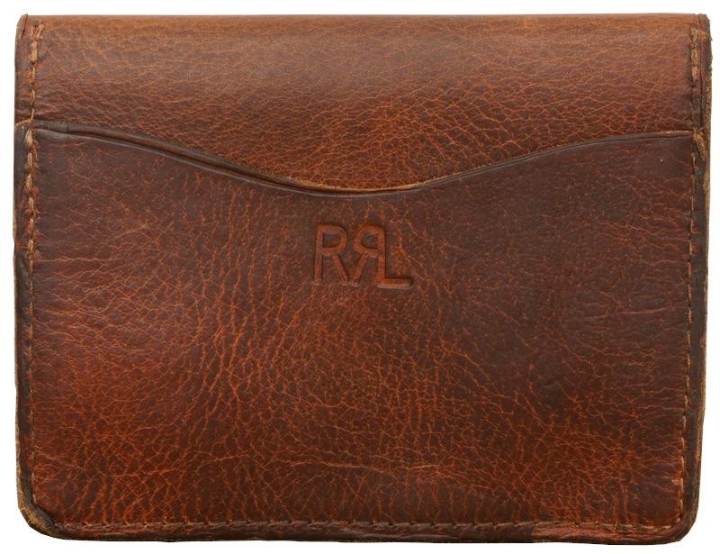 (���֥륢���륨��) RRL ������� ����֥�� �쥶�� ������ ������å� �֥饦�� Tooled Leather Card Wallet