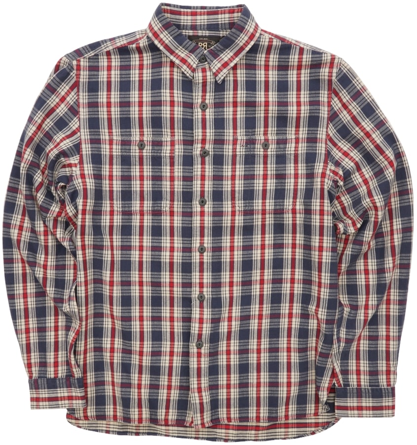 (���֥륢���륨��) RRL �ץ�å� ���åȥ� �������� �ͥ��ӡ� x ��å� ��� Plaid Cotton Workshirt Navy