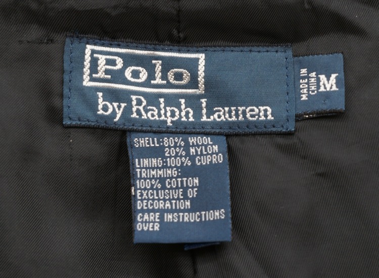 (���ե������) Ralph Lauren 10�ܥ��� ������ P������ �֥�å� ��� Wool Pea Coat Black