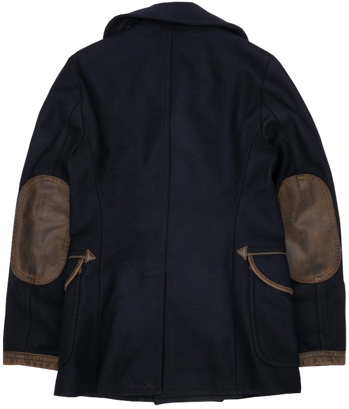 (֥륢륨) RRL 쥶 ȥ ԡ ͥӡ  Leather Trim Peacoat