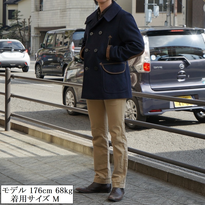 (֥륢륨) RRL 쥶 ȥ ԡ ͥӡ  Leather Trim Peacoat
