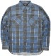 (���֥륢���륨��) RRL �ץ�å� ���åȥ� Farrel �������� �֥롼 x ���㥳���� ��� Plaid Cotton Workshirt Blue Grey
