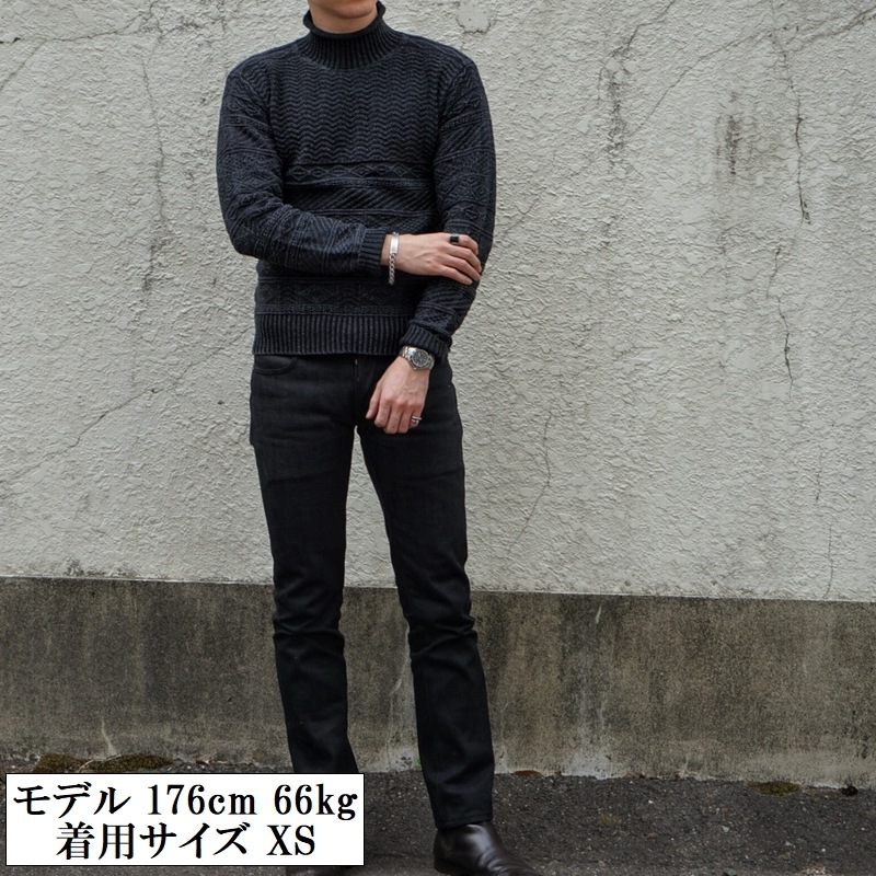 (֥륢륨) RRL åȥ ͥå  ֥å ǥ  Black Indigo Roll Neck Sweater