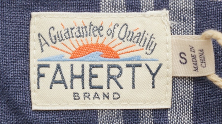 FAHERTY BRAND (�ե���ƥ� �֥���) ��ͥ� Ⱦµ �����å� ����� �ե����ǥ� �ͥ��ӡ� ���