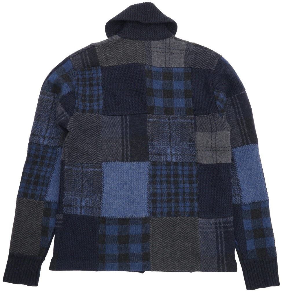 (���֥륢���륨��) RRL ����ǥ��� �ѥå���� �����ǥ����� �������� �����ߥ� �֥��� ��� Indigo Patchwork Cardigan