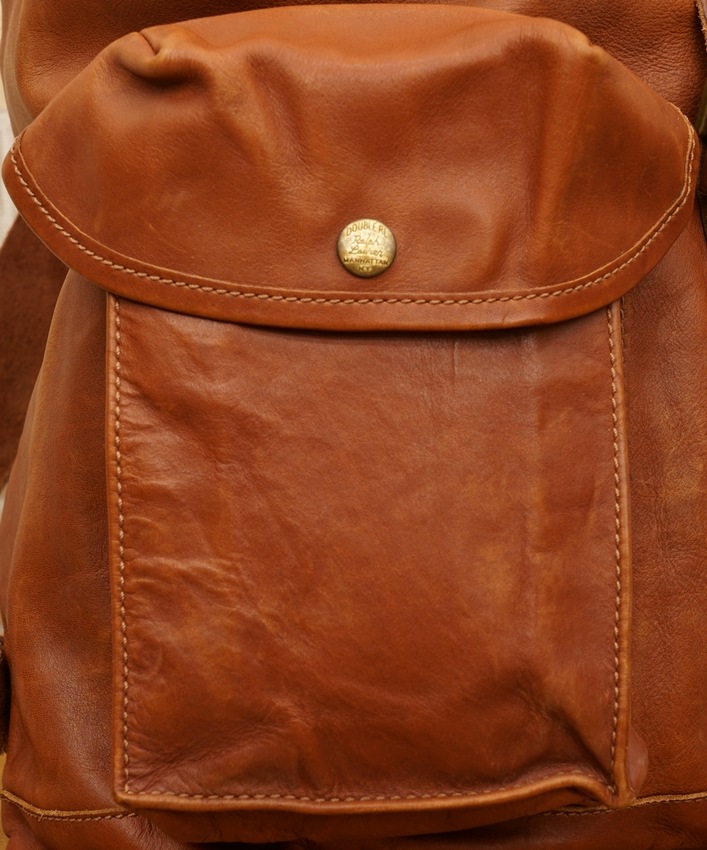 (���֥륢���륨��) RRL Riley �쥶�� ���å����å� ���� Leather Rucksack Tan