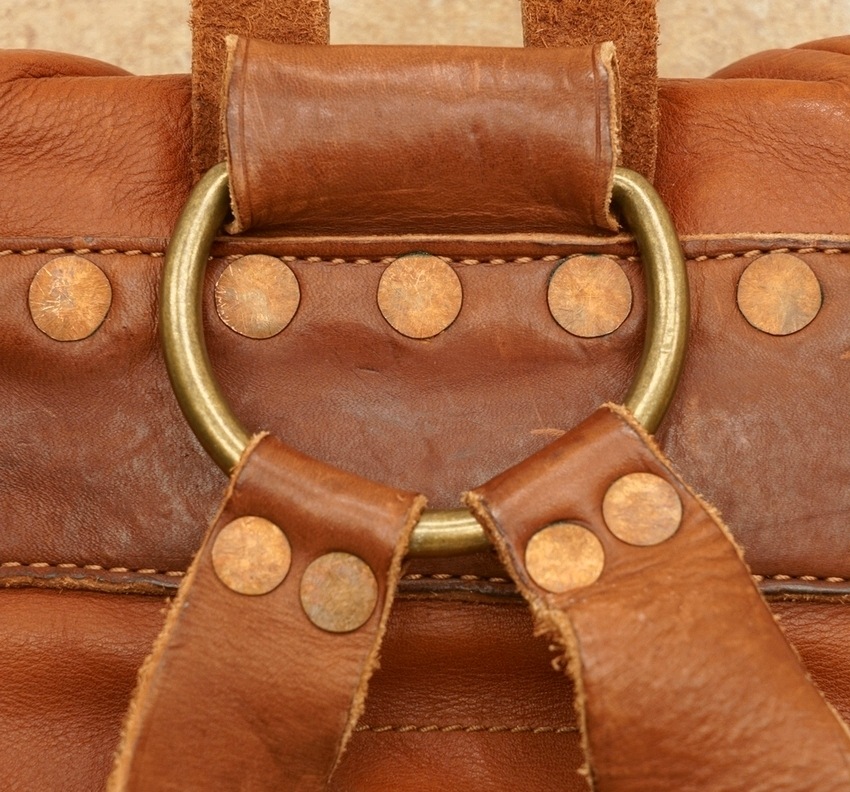 (���֥륢���륨��) RRL Riley �쥶�� ���å����å� ���� Leather Rucksack Tan