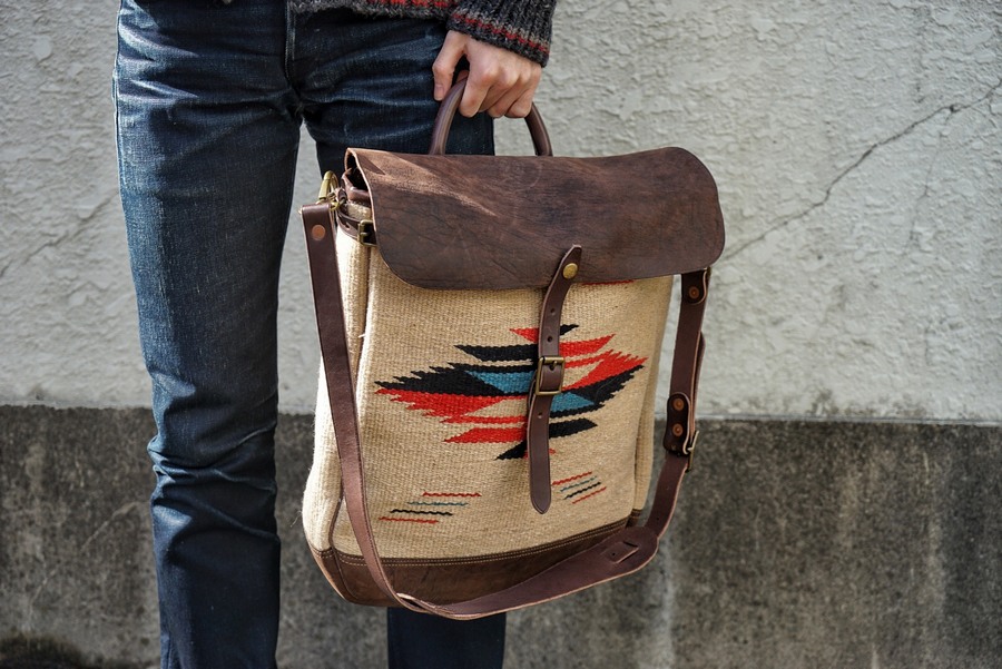 (���֥륢���륨��) RRL �쥶�� �ϥ�ɥ����֥� �饰 �������� �Хå� �ͥ��ƥ��� Hand Woven Leather Bag