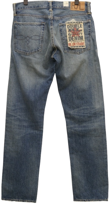 (���֥륢���륨��) RRL �ƹ����ǥ˥���� ��ڥ��ù� �������ȥ졼�� Railey ������ ��� Low Straight Zip Fly Jean