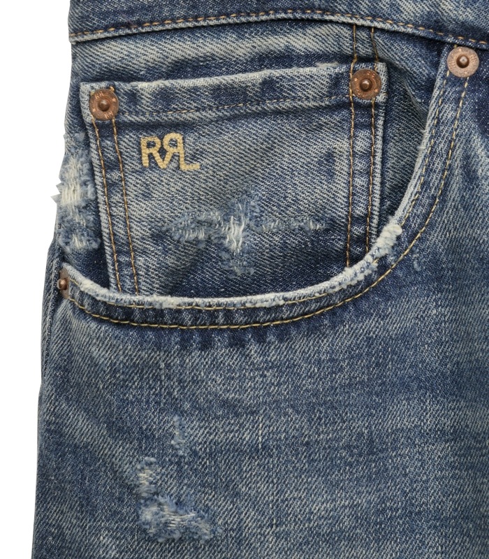 (���֥륢���륨��) RRL �ƹ����ǥ˥���� ��ڥ��ù� �������ȥ졼�� Railey ������ ��� Low Straight Zip Fly Jean