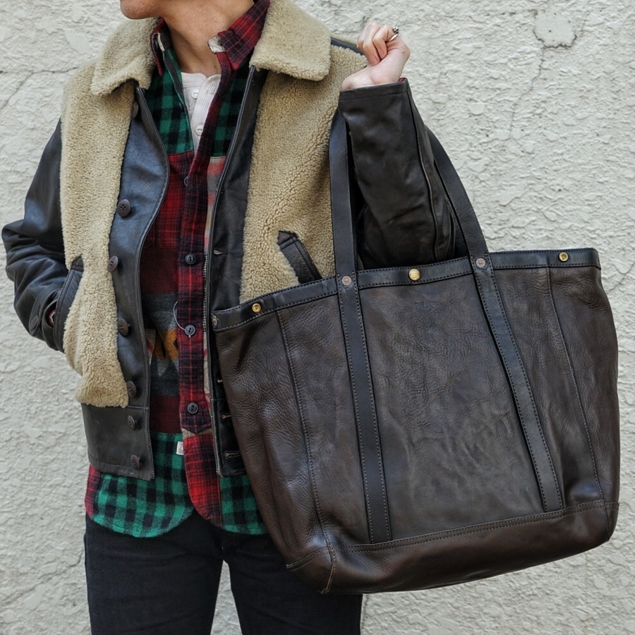 (���֥륢���륨��) RRL �����ꥢ��쥶�� �ϥꥹ �ȡ��� �֥�å� Leather Harris Tote