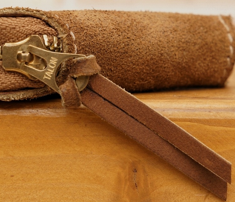 (���֥륢���륨��) RRL �ƹ��� ��ե����� �쥶�� ���å� ������å� Roughout Leather Zip Wallet