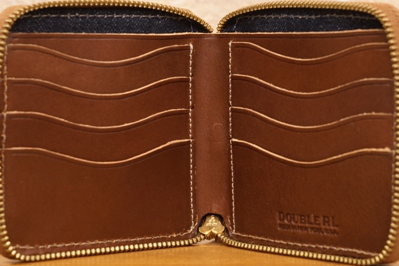 (���֥륢���륨��) RRL �ƹ��� ��ե����� �쥶�� ���å� ������å� Roughout Leather Zip Wallet