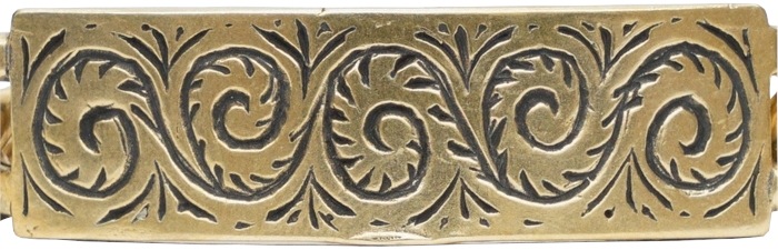 LHN Jewelry(���륨�������� ���奨�꡼) �ϥ�ɥᥤ�� �ڥ����꡼ ID �֥쥹��å� ����� Paisley ID Bracelet Brass