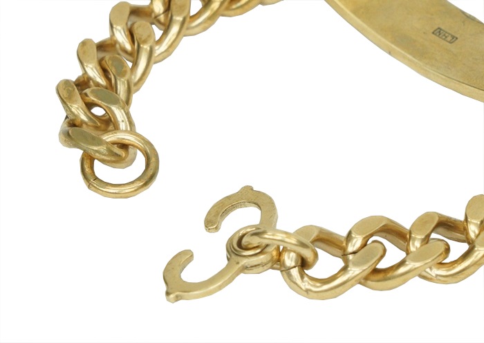 LHN Jewelry(���륨�������� ���奨�꡼) �ϥ�ɥᥤ�� �ڥ����꡼ ID �֥쥹��å� ����� Paisley ID Bracelet Brass