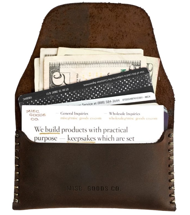 Misc. Goods Co. �쥶�� �����ɥ����� ������å� V.1 �������֥饦�� ����ꥫ�� ��� ��˥��å��� Leather Wallet