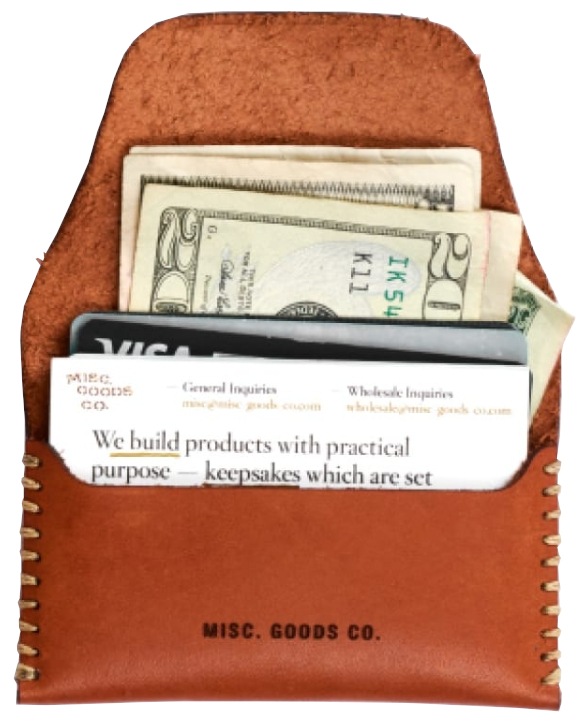 Misc. Goods Co. �쥶�� �����ɥ����� ������å� V.2 �饤�ȥ֥饦�� ����ꥫ�� ��� ��˥��å��� Leather Wallet