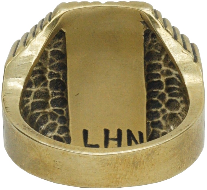 LHN Jewelry(���륨�������� ���奨�꡼) �ƹ��� �ϥ�ɥᥤ�� ��� x ���˥��� ����ڥǥ����� ��� �֥饹 Carpe Diem Ring Brass Onyx