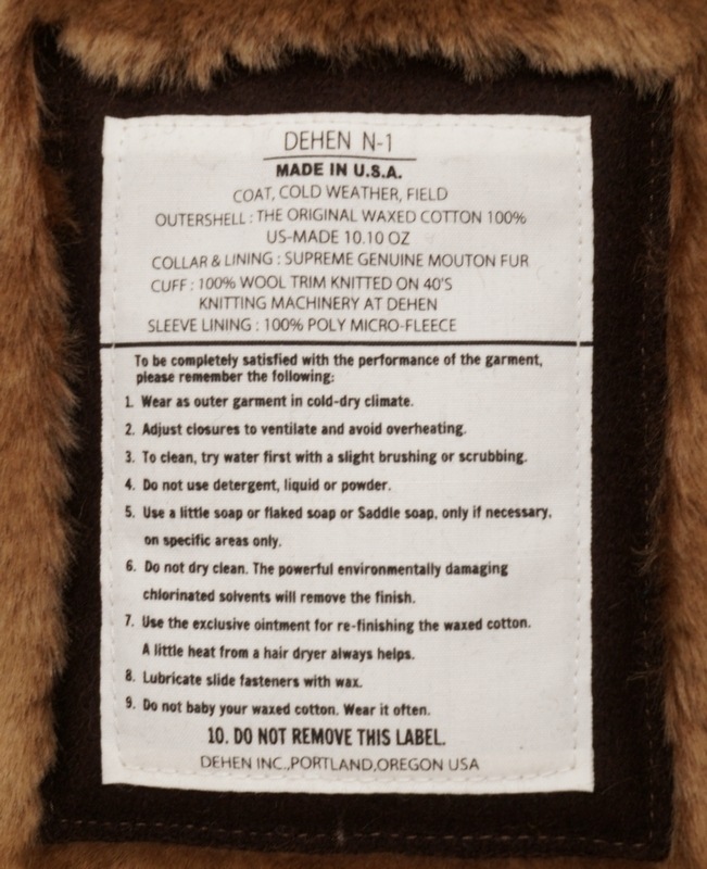 Dehen 1920(�ǡ��إ�) N-1 �ǥå� ���㥱�å� �֥�å� ��� Black / Kodiak ����ꥫ�� Deck Jacket