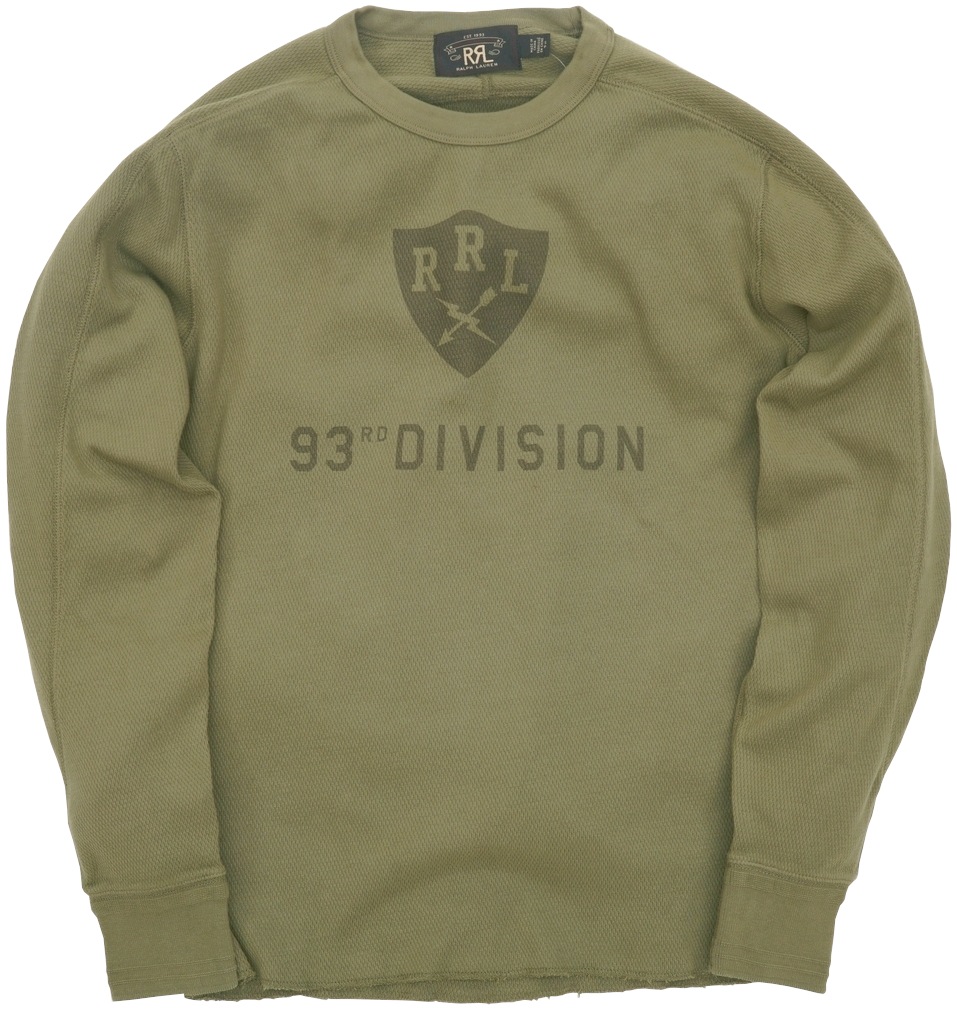 RRL ダブルアールエル ワッフルニットシャツ クルーネック ワッフルニット コットンウール セーター（ニット/セーター