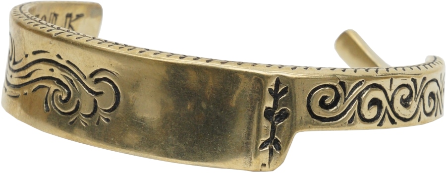 LHN Jewelry(륨 奨꡼) ƹ ϥɥᥤ  ߥ  Х󥰥 ֥쥹å ֥饹 Straight Razor Cuff Brass