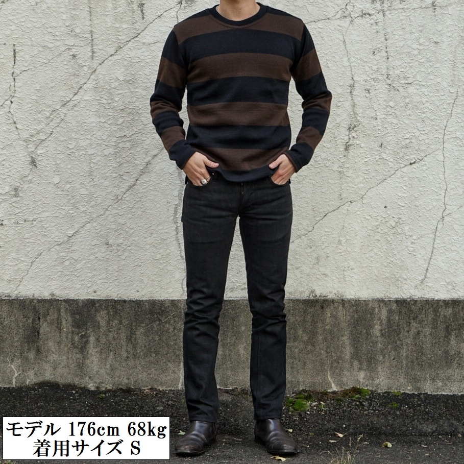 Dehen 1920(�ǡ��إ�) ���ȥ饤�� �ܡ����� �������� �֥�å� x �֥饦�� ��� ����ꥫ�� Striped Naval Crew 2.0 Black / Brown