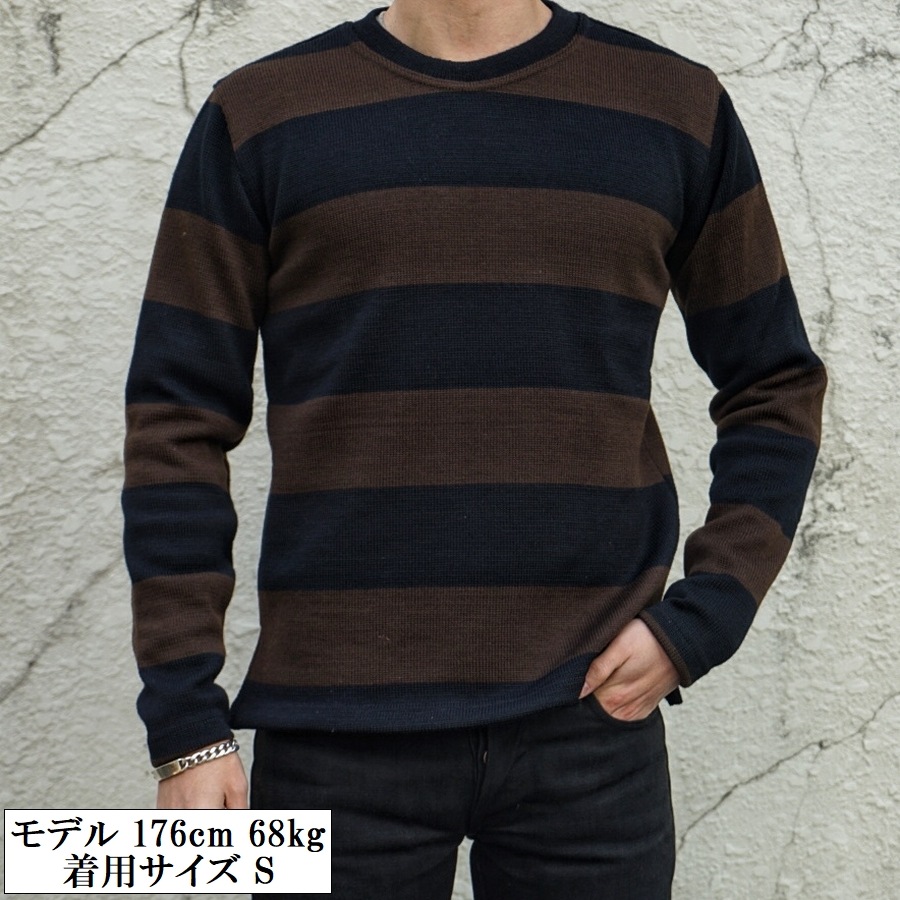 Dehen 1920(�ǡ��إ�) ���ȥ饤�� �ܡ����� �������� �֥�å� x �֥饦�� ��� ����ꥫ�� Striped Naval Crew 2.0 Black / Brown